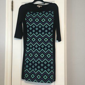Banana Republic Sheath Dress - Teal and Black, Sz XS